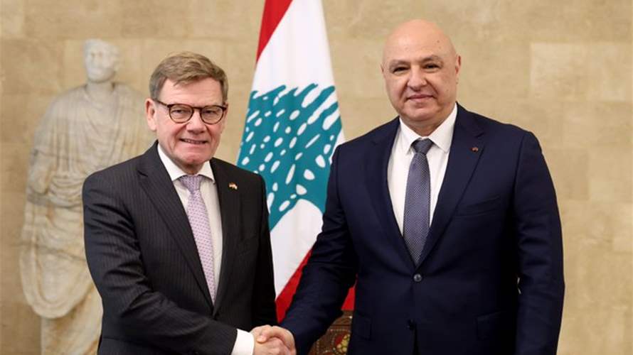 President Aoun meets German FM: Lebanon ready for negotiations to end Israeli occupation