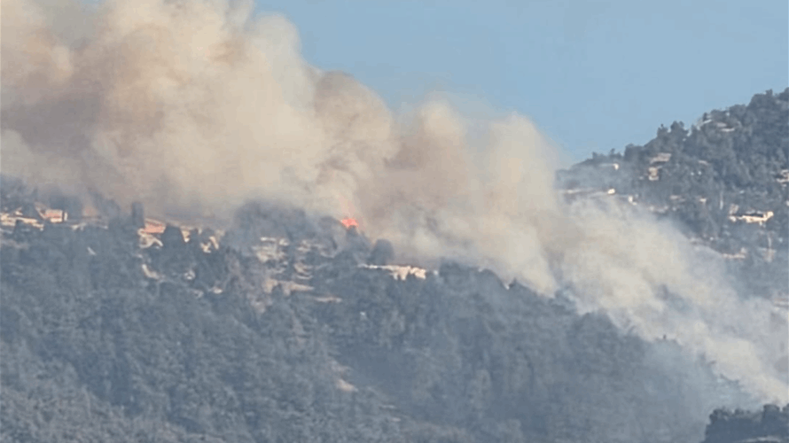 حريق كبير في عندقت وفرق الدفاع المدني تعمل على إخماده