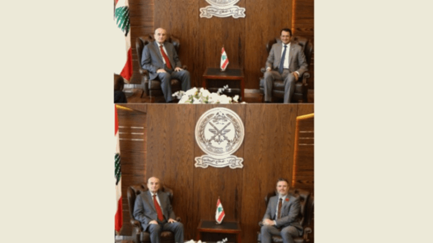Defense Minister Menassa discusses army support with Canadian and Qatari ambassadors