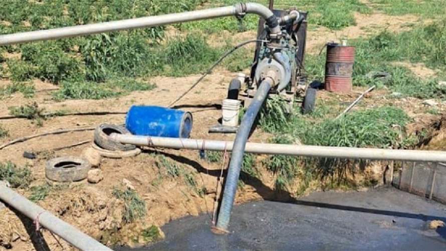 عملية ميدانية في منطقة المرج – البقاع: ضبط تجهيزات ومضخات تُستخدم لري الأراضي الزراعية بمياه آسنة غير صالحة للري