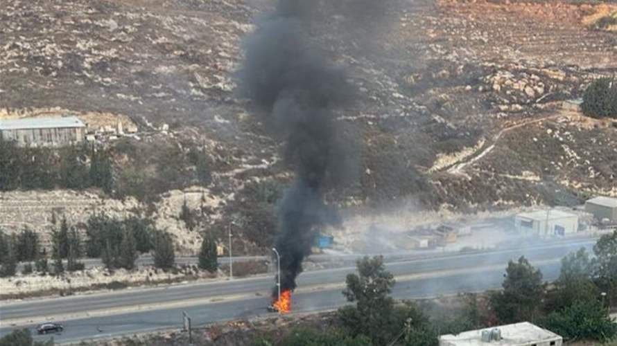 استهداف سيارة على اوتوستراد البيسارية - الصرفند