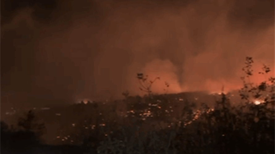 حريق كبير شب في إقليم الخروب في الشوف وتعذر فرق الدفاع المدنيّ في إخماده