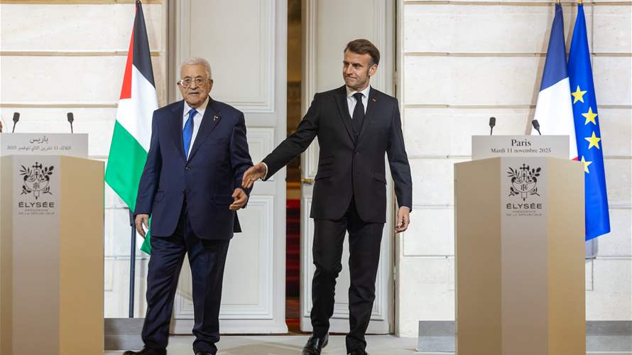 ماكرون يؤكد لعباس أن مشاريع الضم الإسرائيلية في الضفة الغربية المحتلة "خط أحمر"