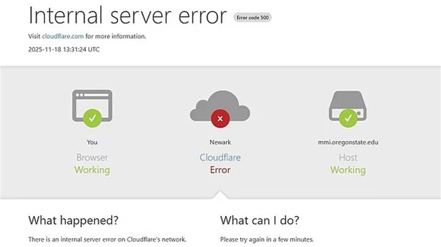 انهيار في الإنترنت العالمي… عطل Cloudflare يشل عشرات المواقع ويكشف بيانات ملايين المستخدمين
