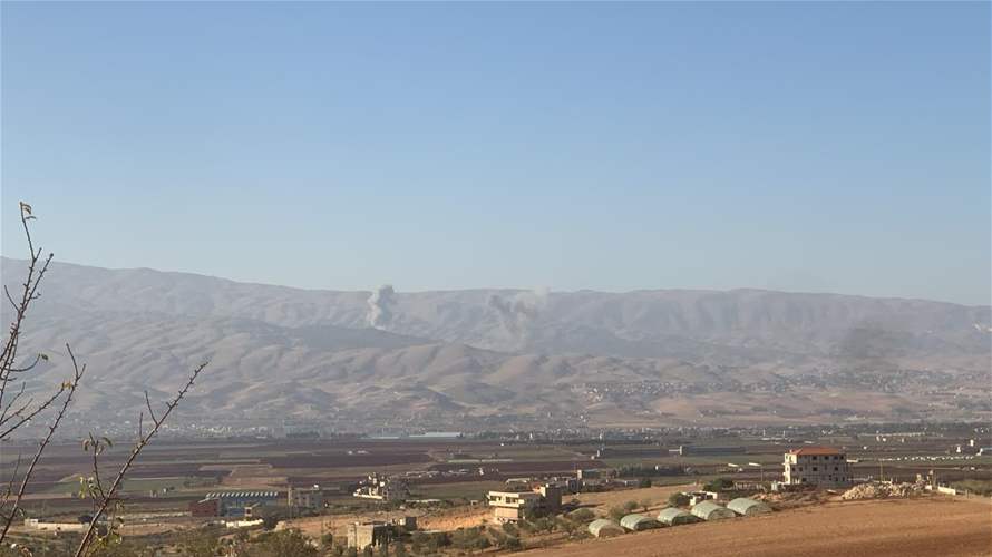 Israeli strikes hit outskirts of Shmustar in the Bekaa Valley