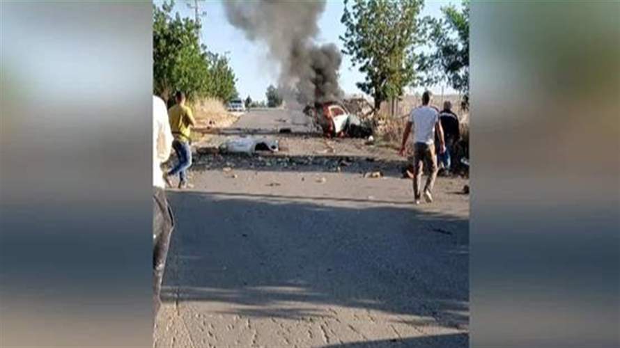 الطيران الاسرائيلي استهدف سيارة على طريق زوطر الشرقية في النبطية