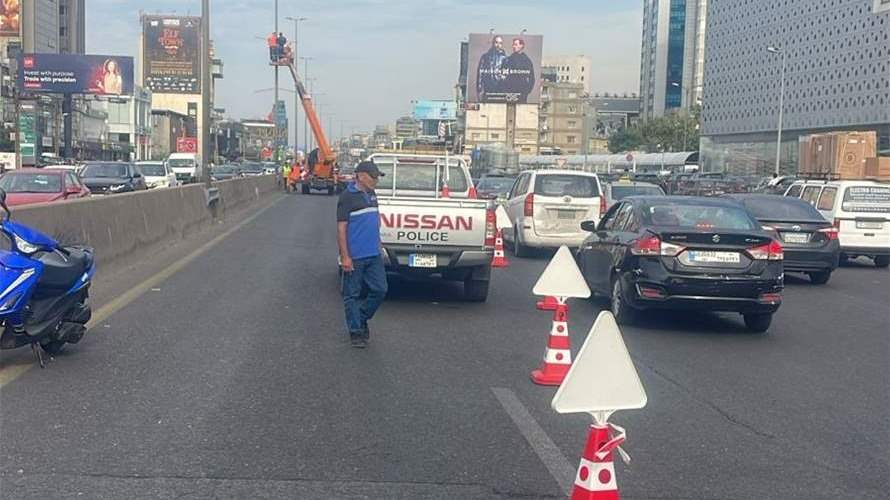 التحكم المروري: حركة المرور كثيفة على أوتوستراد الضبية بسبب أشغال في المحلة