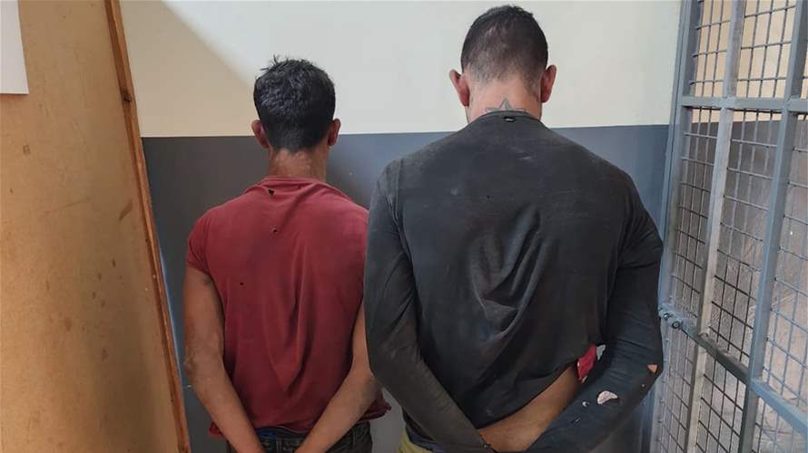 بالجرم المشهود... توقيف شخصَين يقومان بسرقة كابلات كهربائيّة 