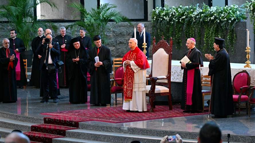 Pope Leo XIV calls for "cedar-like love" during visit to Harissa
