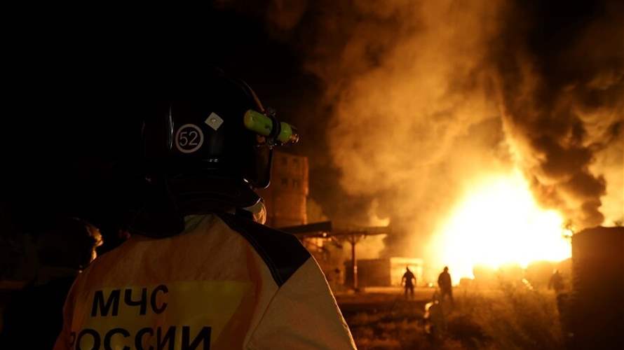 إندلاع حريق في مستودع للنفط بمنطقة تامبوف الروسية بعد هجوم أوكراني