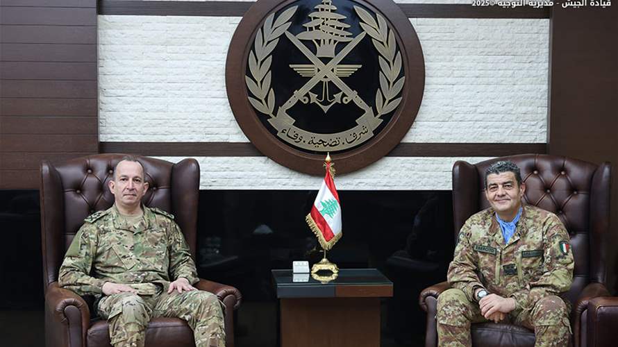 Lebanese Army chief meets UNIFIL commander to discuss coordination
