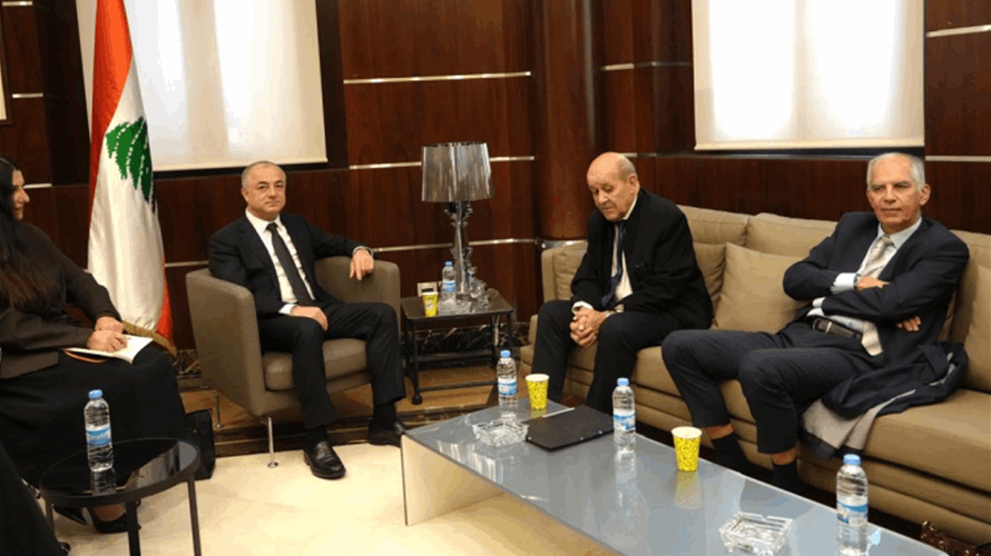 بو صعب بحث مع لو دريان في الأوضاع الراهنة والتهديدات الإسرائيلية