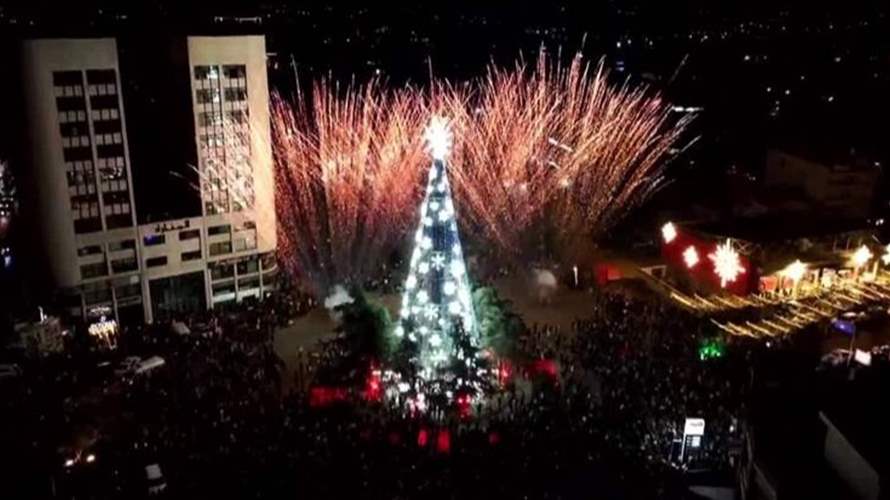 مدينة زحلة تضيء شجرة عيد الميلاد