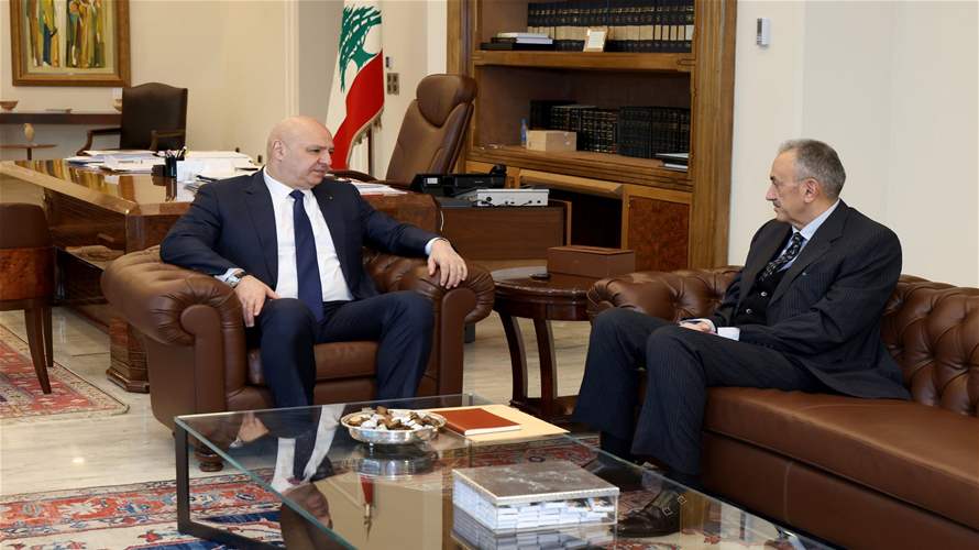 Lebanese President Aoun meets ceasefire mechanism negotiator Simon Karam ahead of committee session
