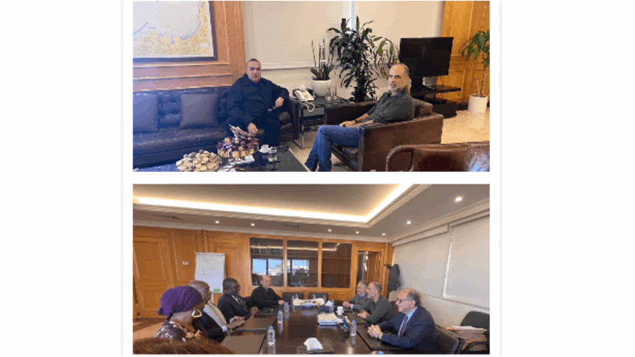 رسامني عرض مع رئيس هيئة الطيران المدني تطوير القطاع والتقى وفدا من معهد العلوم البحرية والوزير السابق ماروني