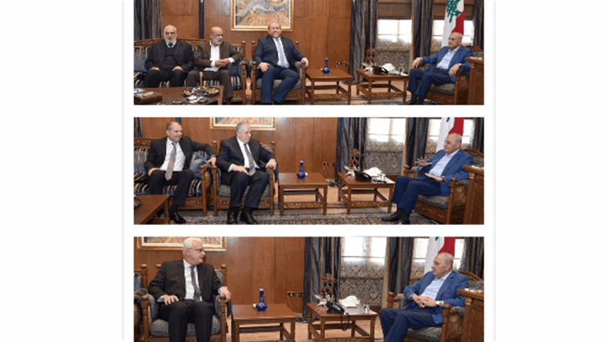 بري عرض مع زواره المستجدات ووقع القوانين المقرة في الجلسة الأخيرة