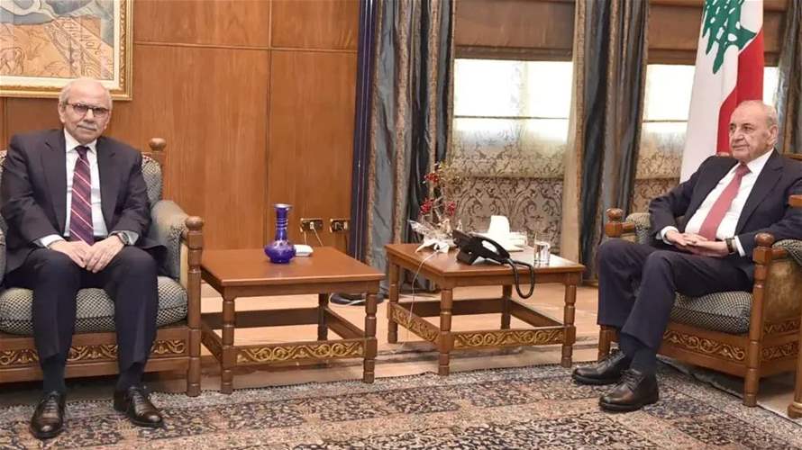 بري استقبل سلام ووزير الصحة وهنأ الحلبوسي بانتخابه رئيسا لمجلس النواب العراقي