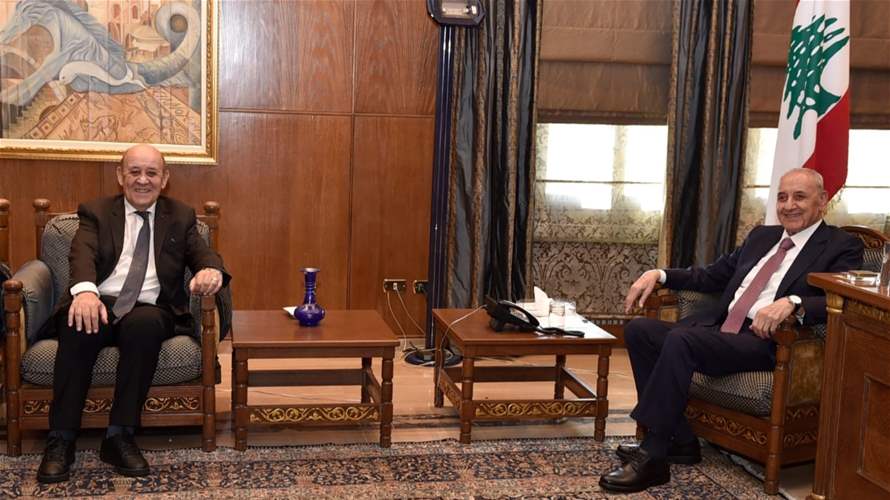 لقاء جمع بري بلودريان: سلسلة مباحثات