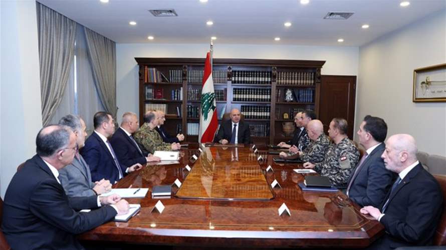 Lebanese President Aoun chairs security meeting