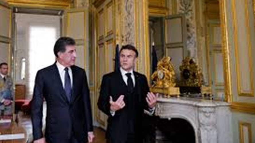 ماكرون ورئيس كردستان العراق يدعوان إلى "احتواء فوري للتصعيد" في سوريا 