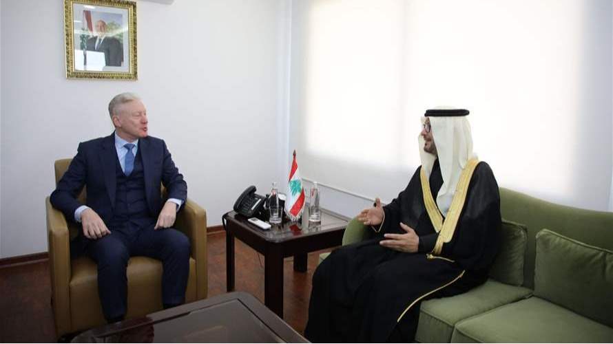 وزير الخارجية والمغتربين يوسف رجي يستقبل السفير السعودي لدى لبنان وليد البخاري
