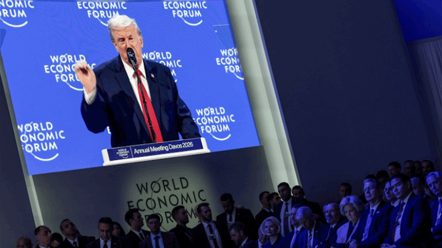 Trump mocks France's Macron at Davos for playing 'tough'