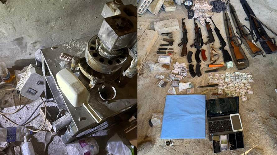 عمليّة ضبط معمل لتصنيع الكبتاغون في التّل الأبيض – بعلبك... وهكذا علقت المديرية العامة لقوى الامن