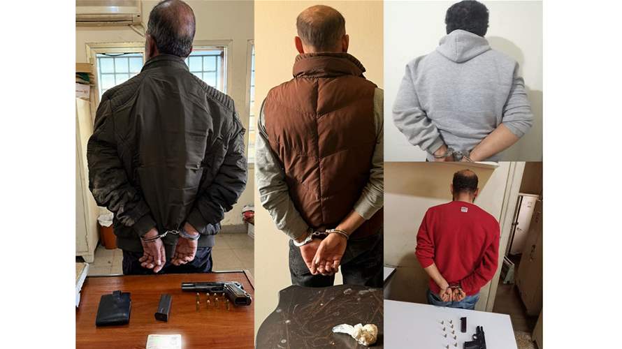 سلسلة توقيفات طالت مطلوبين للقضاء نفّذتها مفرزة استقصاء البقاع في عددٍ من البلدات البقاعية