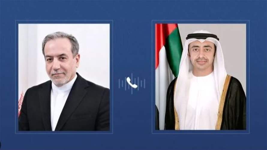 عبدالله بن زايد عرض هاتفيا وعراقجي للأوضاع الإقليمية الراهنة والتطورات في المنطقة