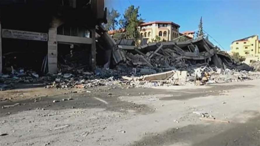 دمار كبير جراء الغارات الإسرائيلية في النبطية... هذه الصورة