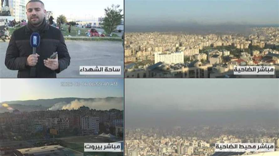 وضع النازحين في ساحة الشهداء صباح اليوم...