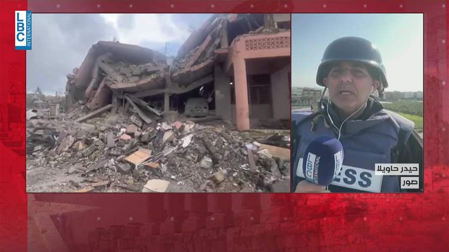 الغارات الاسرائيلية متواصلة على منطقة صور