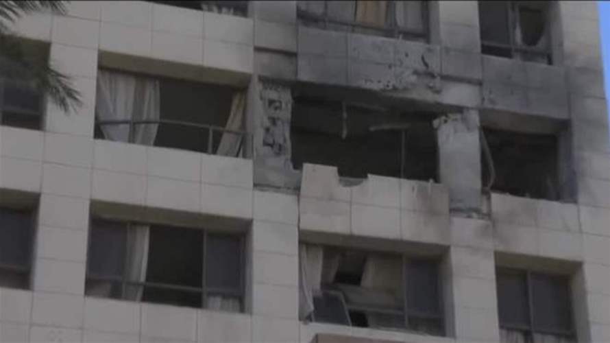 بعد استهداف غرفة في فندق بمنطقة الروشة... كاميرا الـLBCI توثّق الأضرار