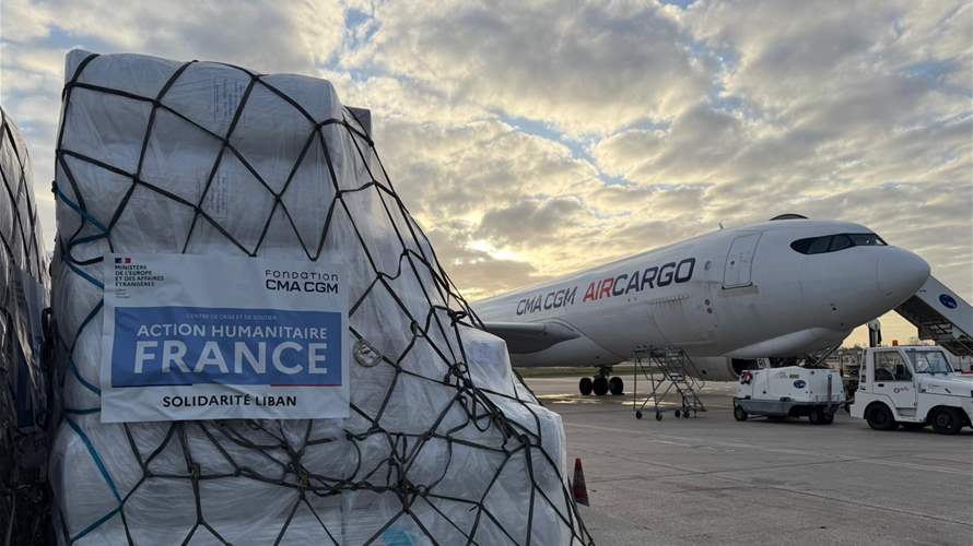 Lebanese ambassador oversees departure of humanitarian aid flight from Paris to Lebanon
