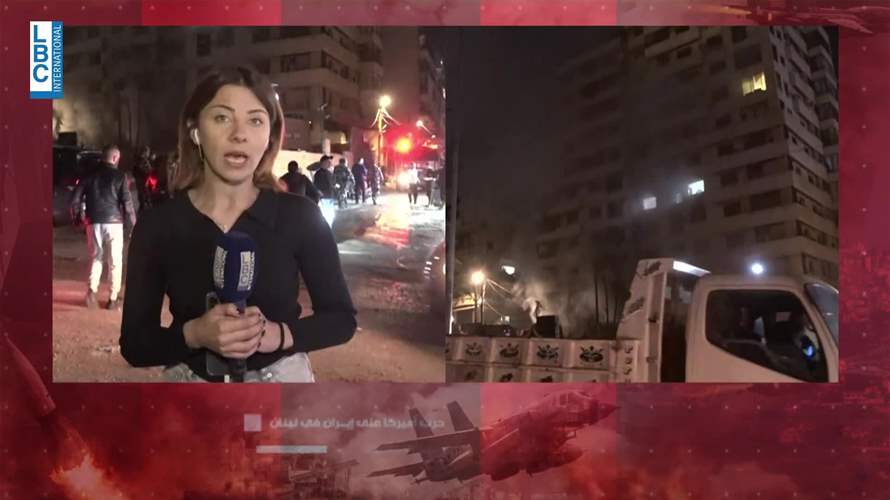 استهداف مبنى في الباشورة بغارات عدة... هكذا يبدو المشهد