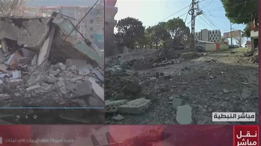 أضرار وإصابات في صفوف الدفاع المدني جراء غارة إسرائيلية على النبطية...