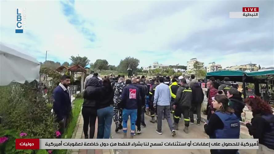 تشييع المسعفَين في بلدة حاروف - النبطية