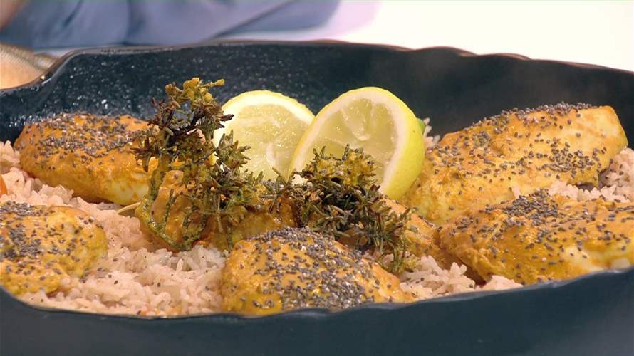 تندوري الدجاج وكيك الزعتر وجبنة الحلوم على طريقة الشيف فادي زغيب (فيديو)