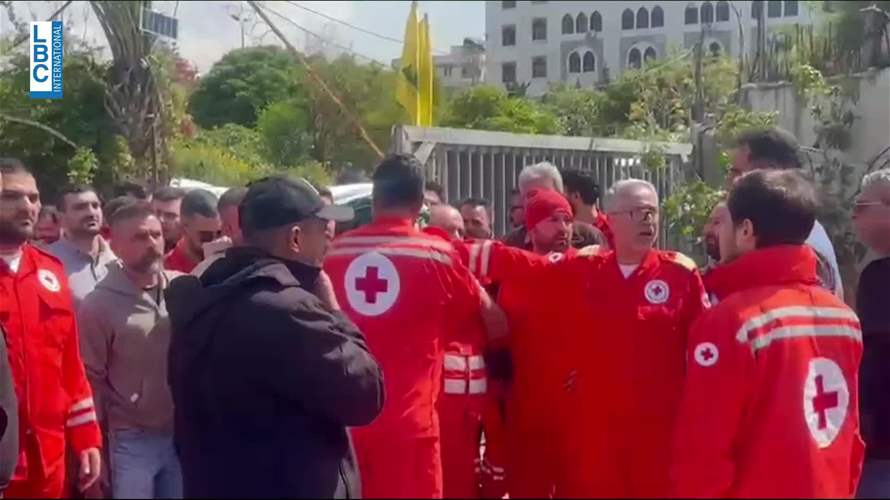 الصليب الأحمر يشيّع شهيده الذي سقط في بيت ياحون