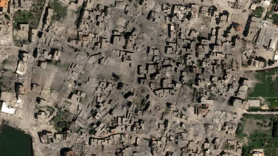 دمارٌ هائل… هكذا بدا وسط بنت جبيل اليوم في صور الأقمار الاصطناعية