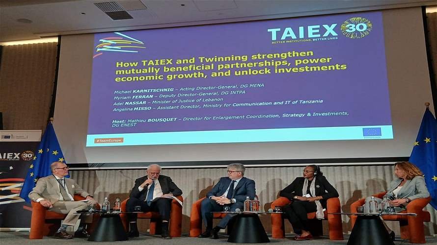 نصار يختتم زيارة رسمية إلى بروكسل: 3 مشاريع رئيسية ستعمل عليها وزارة العدل بالمرحلة المقبلة