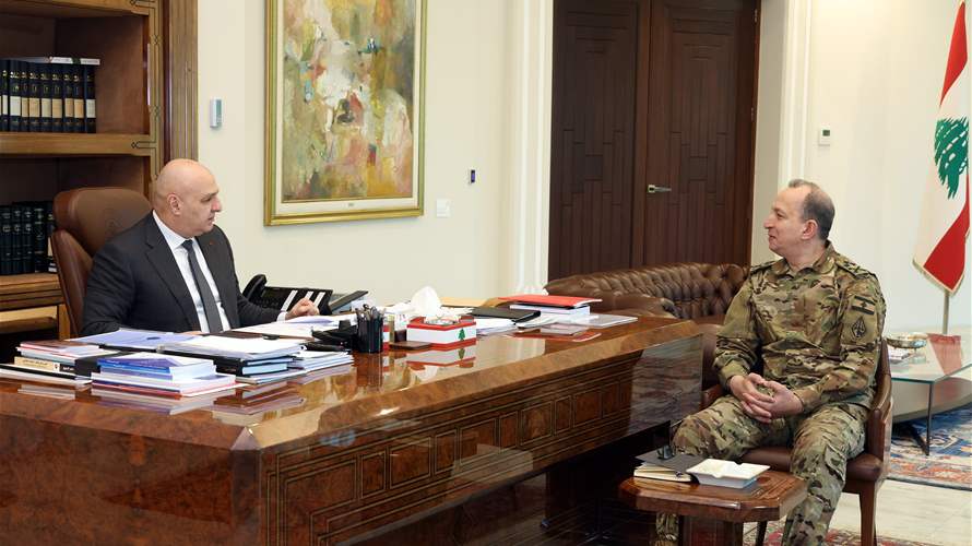 President Joseph Aoun discusses Lebanon developments with officials
