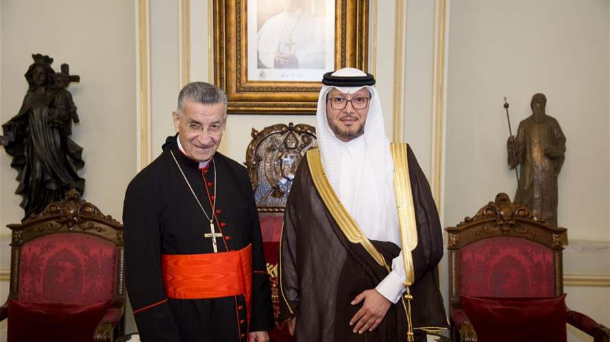  البطريرك الماروني الكاردينال مار بشارة بطرس الراعي يستقبل السفير السعودي لدى لبنان وليد البخاري