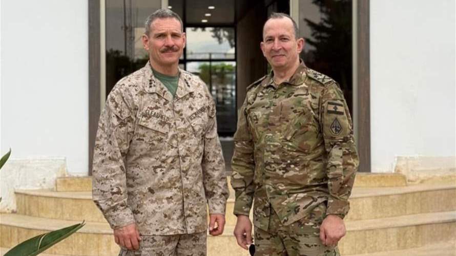 Lebanese Army Chief meets head of ceasefire monitoring committee, stresses need to support the army
