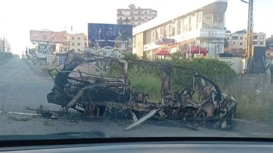 استهداف سيارة فان في الغارة الإسرائيلية صباحا على بلدة حبوش ومعلومات أولية عن ارتقاء شهيدين