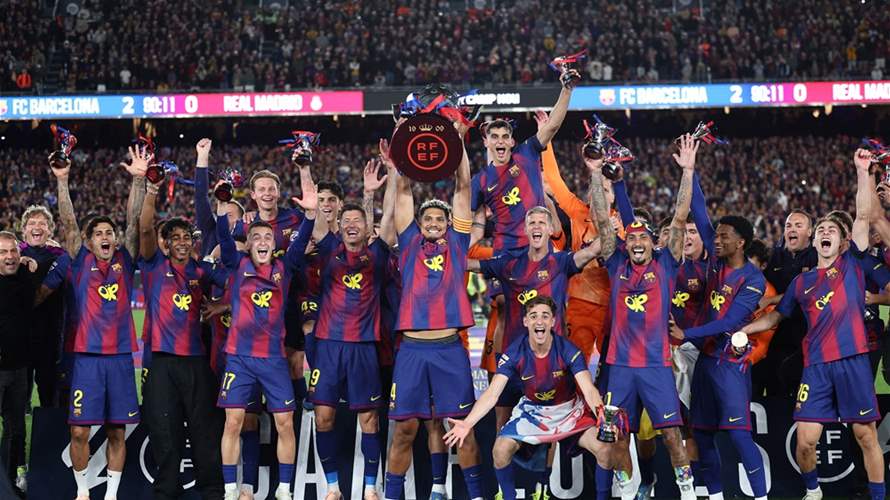 ثنائية الكتالوني تُسقط ريال مدريد في الكلاسيكو… برشلونة بطلًا للدوري الإسباني للمرة ٢٩ في تاريخه