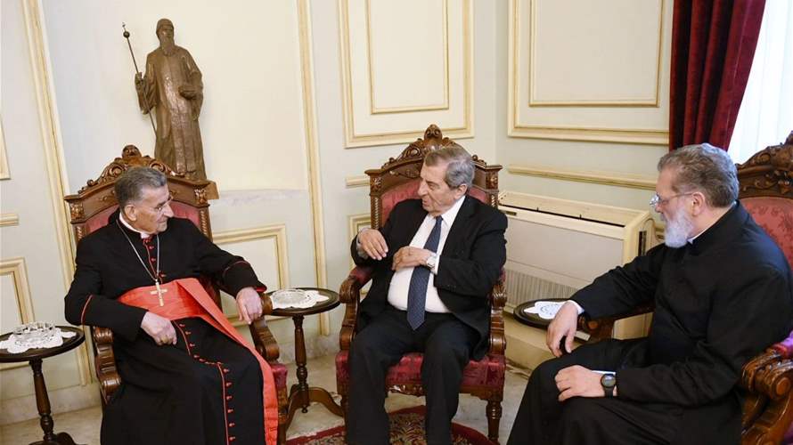 الراعي استقبل الفرزلي: لبنان يحتاج إلى قدر كبير من الحكمة والمسؤولية الوطنية