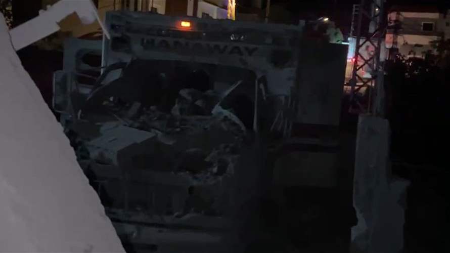 4 شهداء وجريحان في غارة إسرائيلية ليلا على نقطة تمركز لـ"الهيئة الصحية الاسلامية" في حناويه