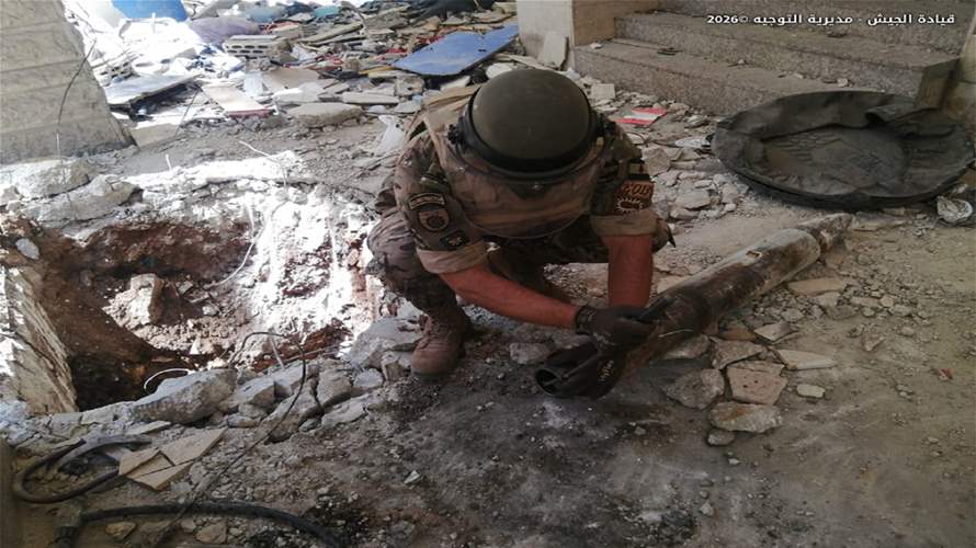 الجيش: تفكيك قنبلة طيران غير منفجرة من مخلفات العدوان الإسرائيلي في الضاحية الجنوبية
