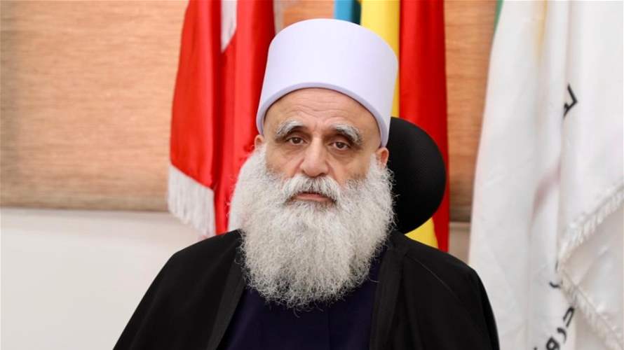 شيخ العقل تلقى اتصالات من رئيسي الجمهورية والحكومة وشخصيات واستقبل مهنئين بعيد الأضحى